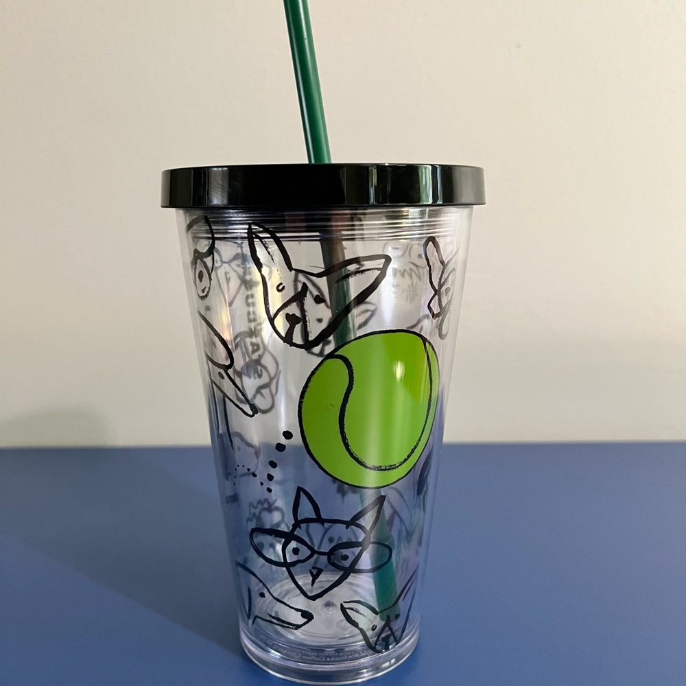Starbucks 2014 doodle dogs 16oz cold cup NEW!